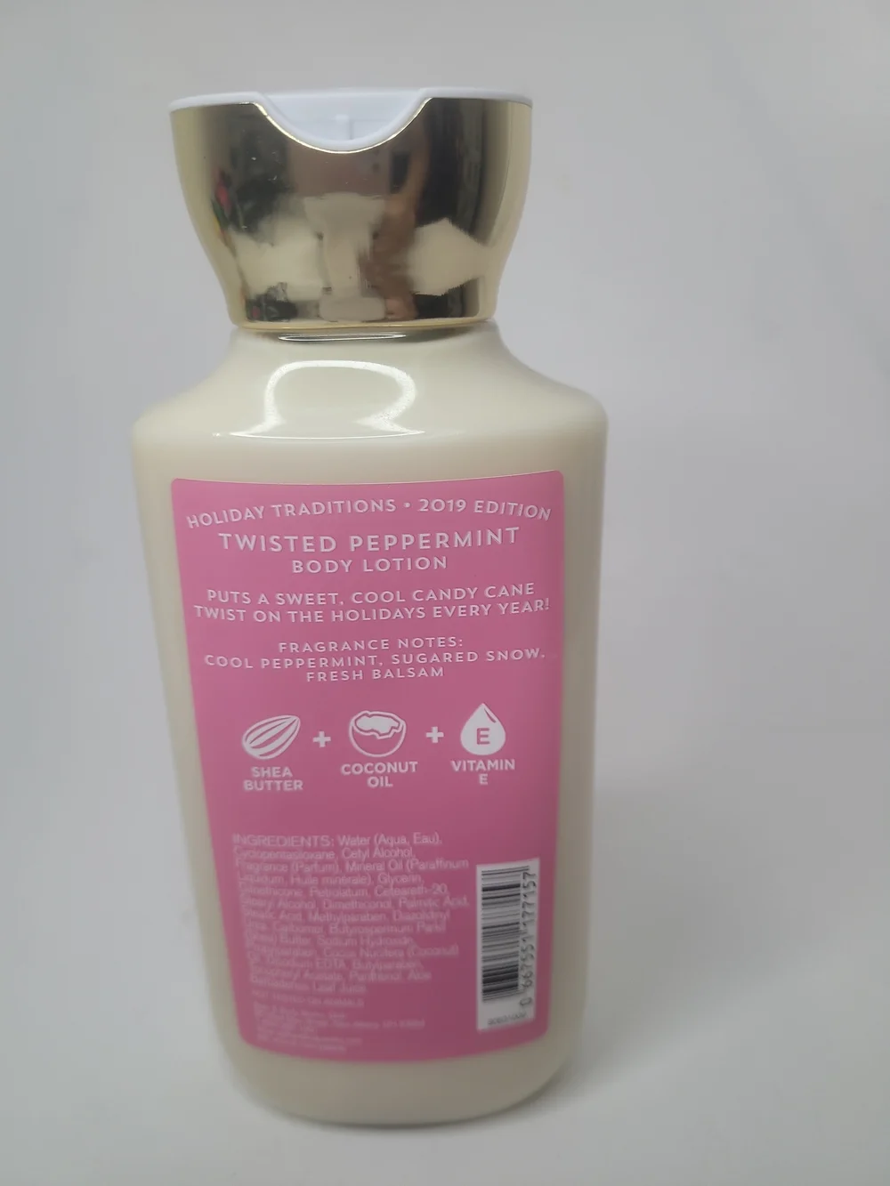 Bath & Body Works Twisted Peppermint Lotion - Pink & Cream